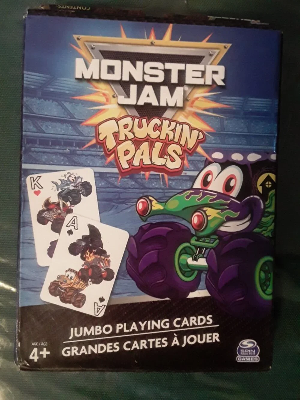 x2 Monster Jam Truckin' Pals Jumbo Playing Cards